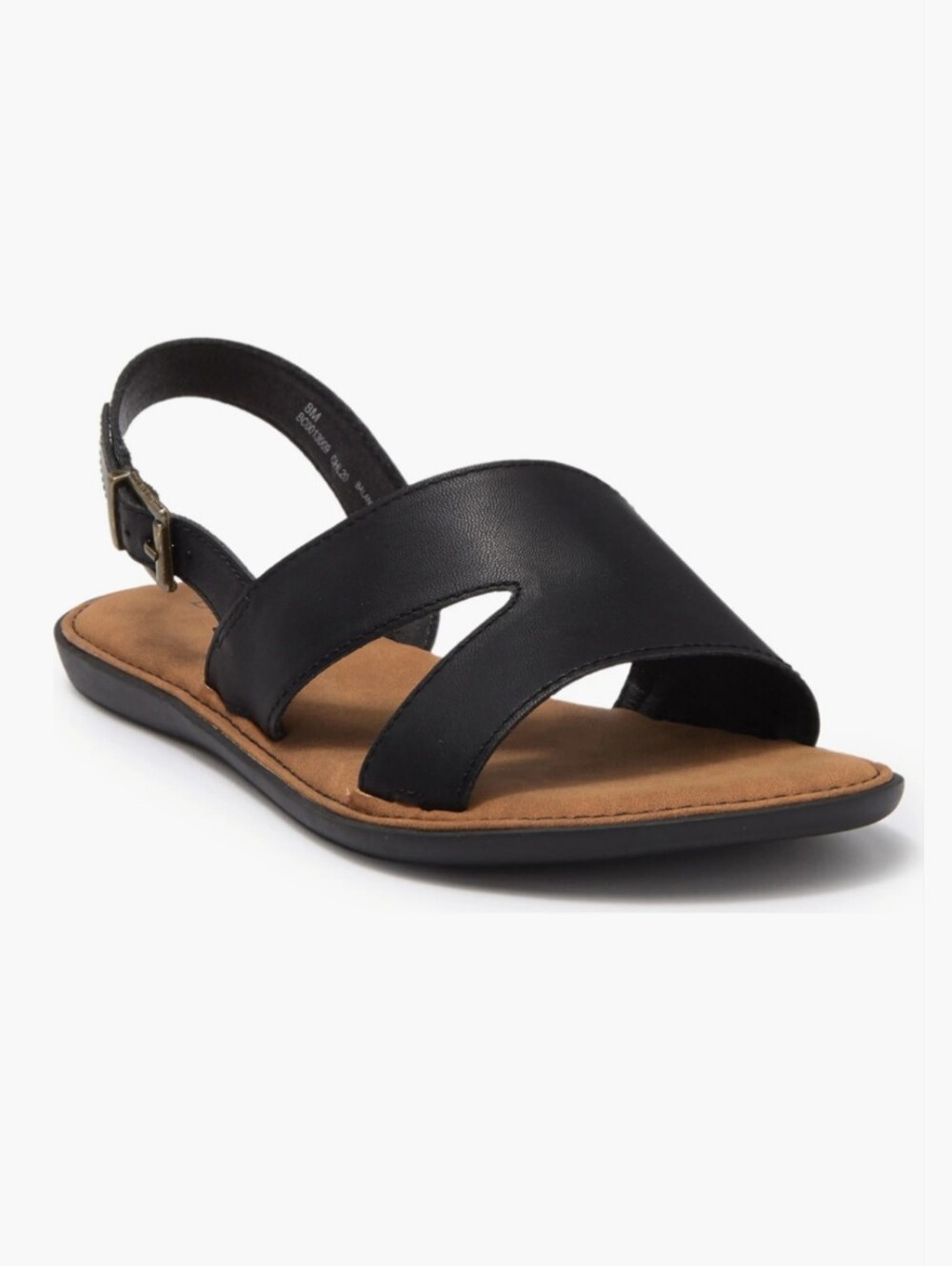 b.o.c. Milania Slingback Sandals Black Leather Size 9